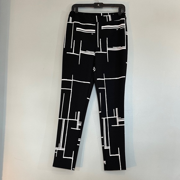 EUC Joseph Ribkoff abstract black and white pull on pants size 8 - Picture 2 of 7